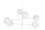 DKD Home Decor Lámpara de Techo de Metal y Cristal con Bolas Blancas