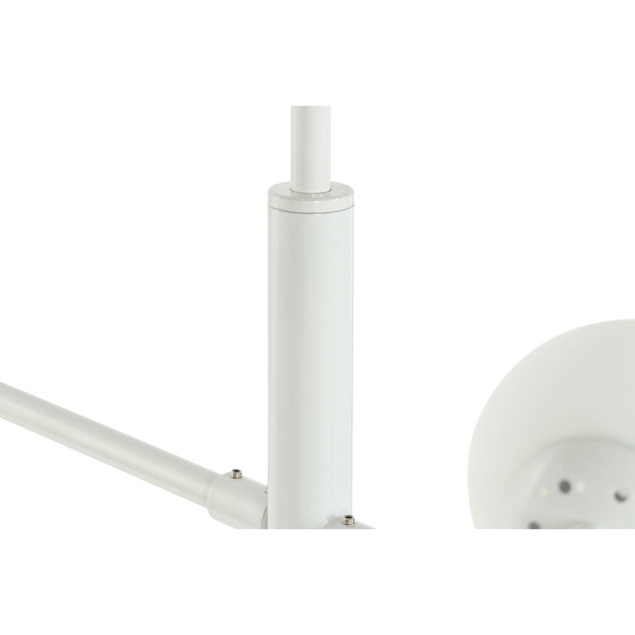 DKD Home Decor Lámpara de Techo de Metal y Cristal con Bolas Blancas DKD Home Decor Lámpara de Techo de Metal y Cristal con Bolas Blancas