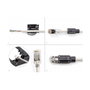 DeLOCK Juego de 25 conectores RJ45 Cat.6A con alivio de tensión y protectores contra dobleces