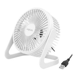 LogiLink Ventilador de Escritorio USB 6 Pulgadas (15.24 cm) Blanco, Modelo UA0403
