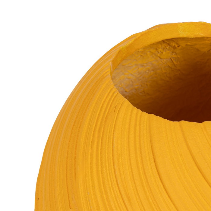 Jarrón Amarillo Resina Decoración 45,30 X 45,30 X 51 cm