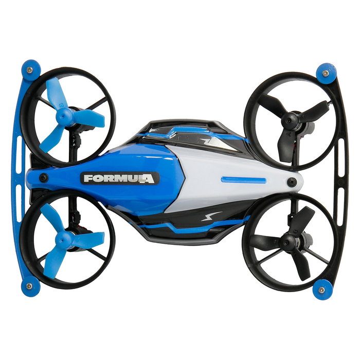 AMEWI Formula Track Race Drohne Dron de Carreras con Rennstrecke, Edad 8+, 2.4 GHz, 10 Min Vuelo, Azul