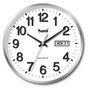 SAMI Reloj de Pared Red 30cm en Aluminio con Visualizador de Día/Fecha, Modelo HQ Taiwan, Ideal para Hogar u Oficina