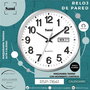 SAMI Reloj de Pared Red 30cm en Aluminio con Visualizador de Día/Fecha, Modelo HQ Taiwan, Ideal para Hogar u Oficina