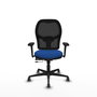 PIQUERAS Y CRESPO Silla de oficina Jorquera con mecanismo Sincro/Traslack, Azul y Negro