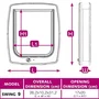 Ferplast Puerta Swing Marrón para Gatos Grandes y Perros Pequeños
