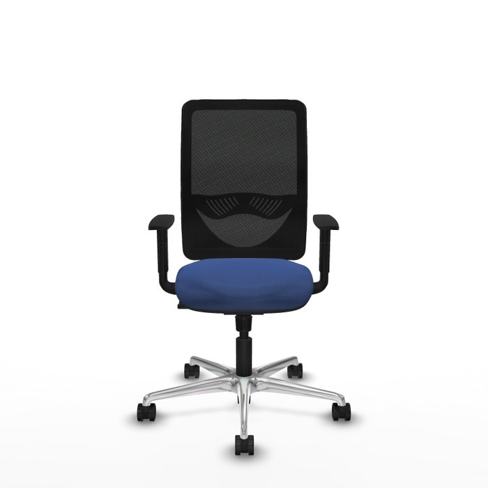PIQUERAS Y CRESPO Silla de oficina Zulema con mecanismo Sincro, Azul marino y Negro