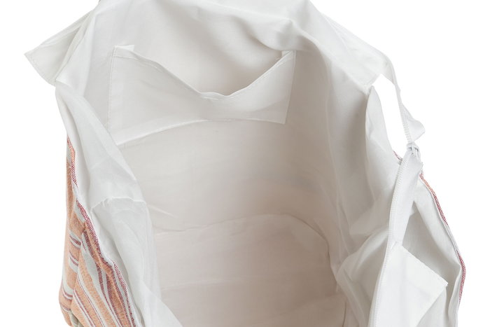 DKD Home Decor Bolso Mediterraneo Coral y Verde Menta Poliester 51 x 31 x 16 cm (4 Unidades)