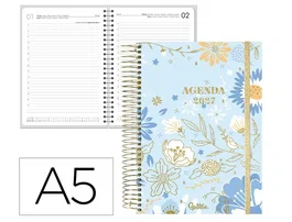 Liderpapel Agenda Oficina 2027 Fantasy Día Página A5 Celeste