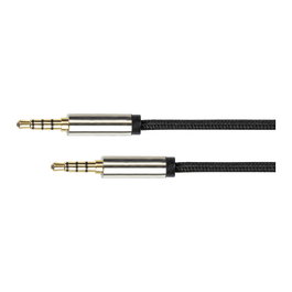 PYTHON Series Cable de audio jack de 4 polos, negro, 2m