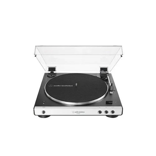 Audio-Technica AT-LP60XBT - Tocadiscos de tracción por correa automático con Bluetooth - Blanco