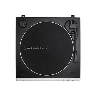 Audio-Technica AT-LP60XBT Tocadiscos de tracción por correa, automático, color Blanco, Bluetooth, velocidades 33 1/3 y 45 RPM