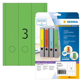 HERMA Etiquetas para archivadores verdes 61,0 x 297,0 mm