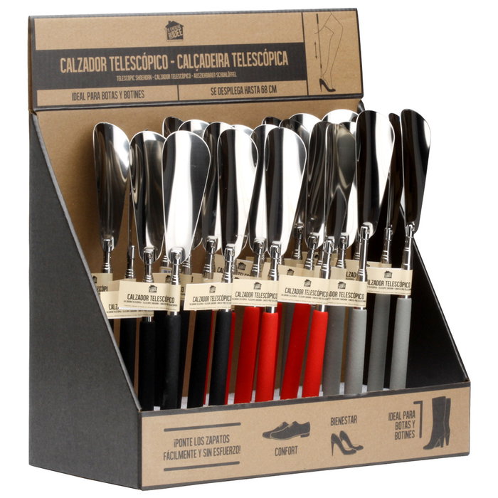 Je cherche une Idee Calzador Telescópico Extensible 26,5-68Cm Ayuda para Ponerse Zapatos Fácilmente Ideal Botas Botines