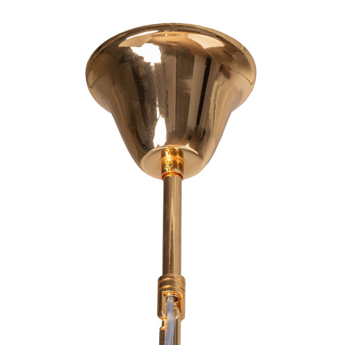 Lámpara Techo Oro-Gris Cristal 80 X 80 X 70 cm