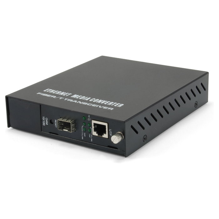 LevelOne FVM-1000 Conversor de Fibra a Ethernet 10/100TX, 100 Mbps, Puerto SFP, RoHS, FCC, CE