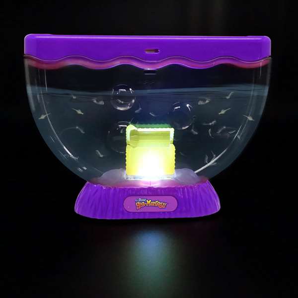 Sea monkeys ocean zoo cofre del tesoro con luz exp 12 piezs. son placton y micro crustáceos.incluye huevos de vida instantanea comida cuchara e instrucciones.
