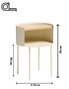 Hanah Home Mesa Lateral Crema 40x56x40 cm Elegante y Versátil para Sala de Estar, Dormitorio u Oficina