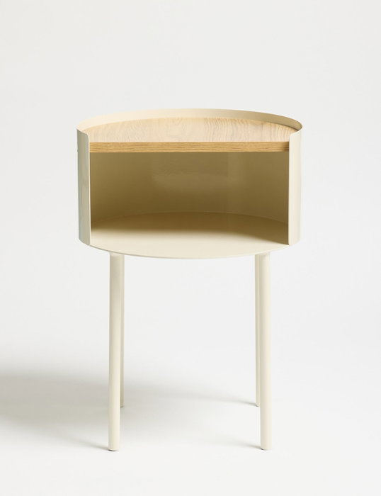 Hanah Home Mesa Lateral Crema 40x56x40 cm Elegante y Versátil para Sala de Estar, Dormitorio u Oficina