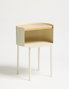 Hanah Home Mesa Lateral Crema 40x56x40 cm Elegante y Versátil para Sala de Estar, Dormitorio u Oficina
