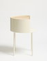 Hanah Home Mesa Lateral Crema 40x56x40 cm Elegante y Versátil para Sala de Estar, Dormitorio u Oficina