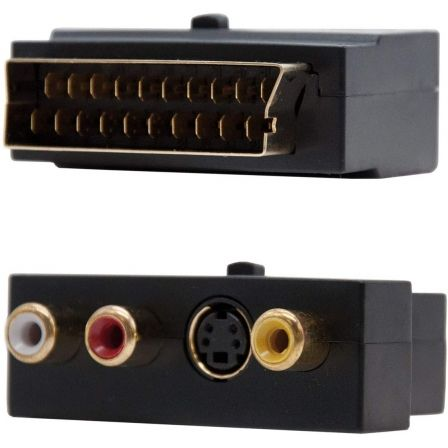 Adaptador Euroconector a RCA Nanocable 10.27.0051/ SCART Macho - 3x RCA Hembra - RCA/S Video Hembra