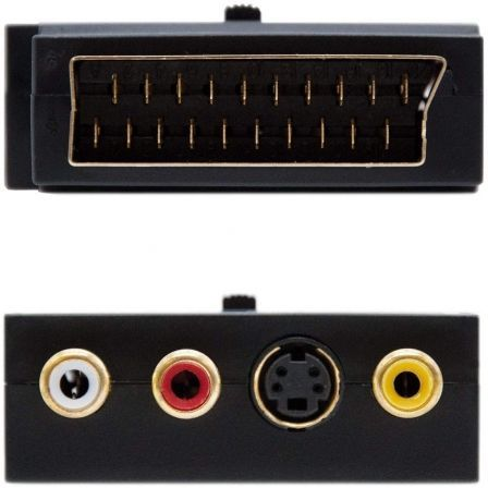 Adaptador Euroconector a RCA Nanocable 10.27.0051/ SCART Macho - 3x RCA Hembra - RCA/S Video Hembra