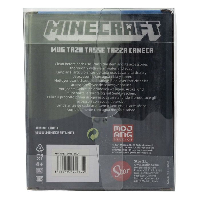 Stor Taza Ceramica 3D Minecraft con Caja Regalo 440 ml