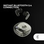 Mars Gaming MHIB2 Auriculares Gaming Bluetooth Semitransparente Negro