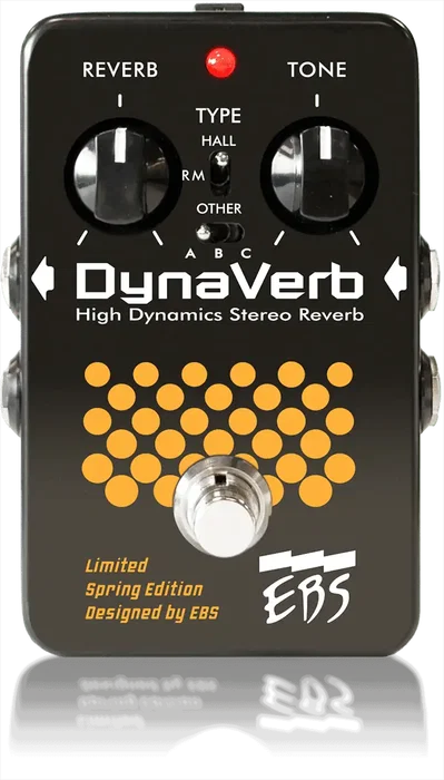 EBS DynaVerb Limited Spring Edition Pedal Fx Bass Reverb Estéreo Compacto Calidad Estudio
