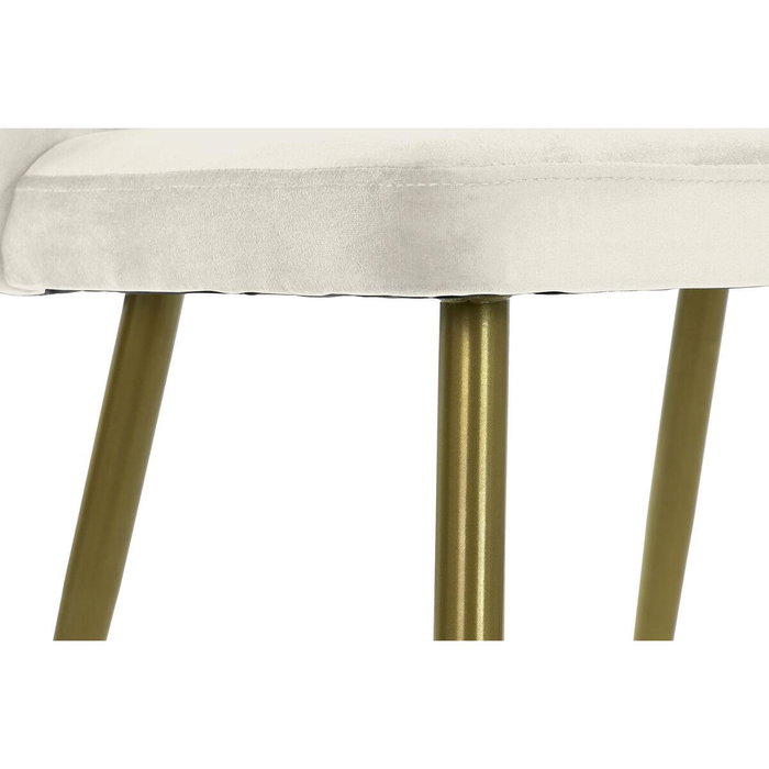 DKD Home Decor Silla Glam Blanco Negro 58 x 78 x 58 cm