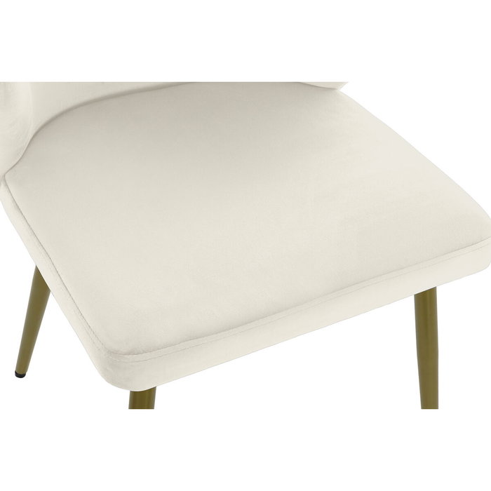 DKD Home Decor Silla de Poliéster y Metal Blanco DKD Home Decor Silla de Poliéster y Metal Blanco