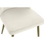 DKD Home Decor Silla de Poliéster y Metal Blanco
