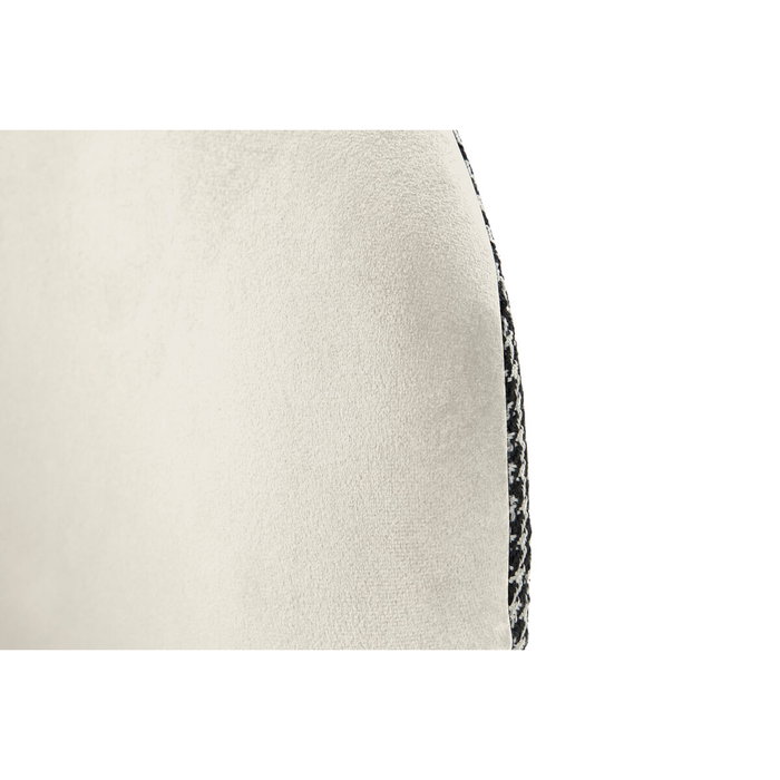 DKD Home Decor Silla de Poliéster y Metal Blanco DKD Home Decor Silla de Poliéster y Metal Blanco
