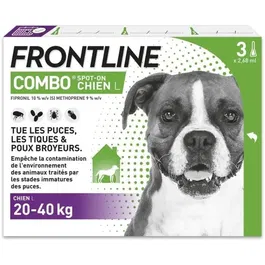 Frontline FRO4064951022944 Pipetas antiparasitarias COMBO Perro 20-40 kg Pulgas Garrapatas Piojos