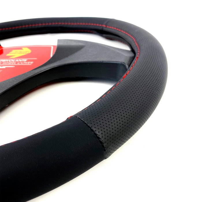 Momo Funda de Volante Easy Universal Negro y Rojo 38-39cm