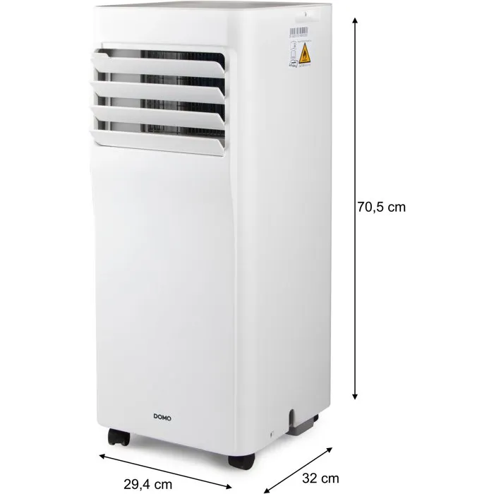 Domo Aire acondicionado portátil DO10181 9000 BTU 4 en 1: Refrigeración, ventilación, deshumidificación y purificación