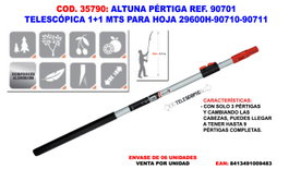 ALTUNA Pértiga Telescópica 1,0+1,0m para Hojas 29600H, 90710 y 90711