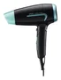 Ufesa Trip&Dry Secador de Pelo Compacto y Plegable para Viaje, 1600 W, 2 Velocidades, 2 Temperaturas, Voltaje Universal, Accesorio Difusor y Concentrador, Negro y Azul