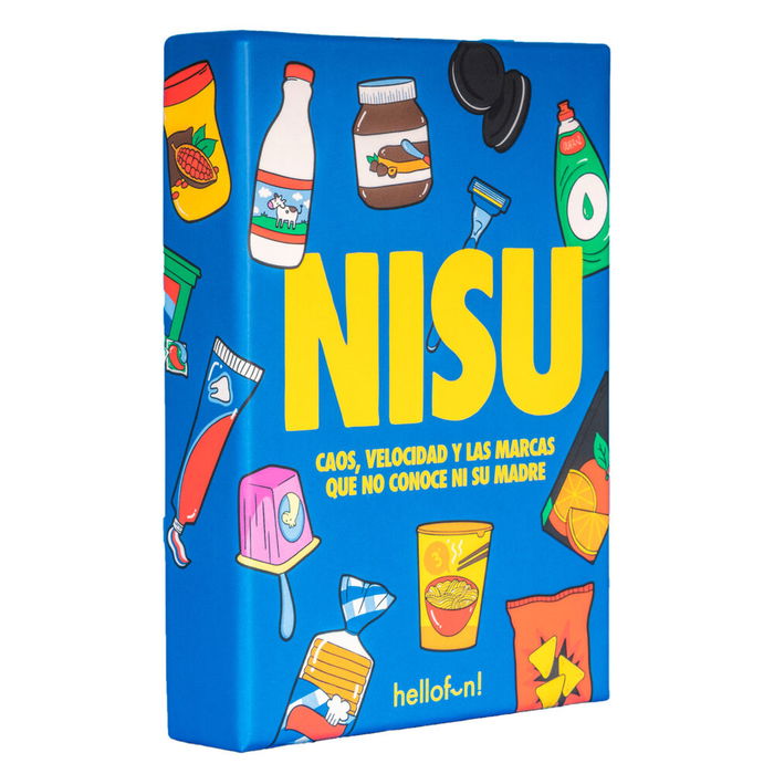 HELLOFUN! Juego de Cartas Nisu Español para +8 años, 3-8 Jugadores, 10 Minutos Partida, 56 Cartas, Caos y Velocidad