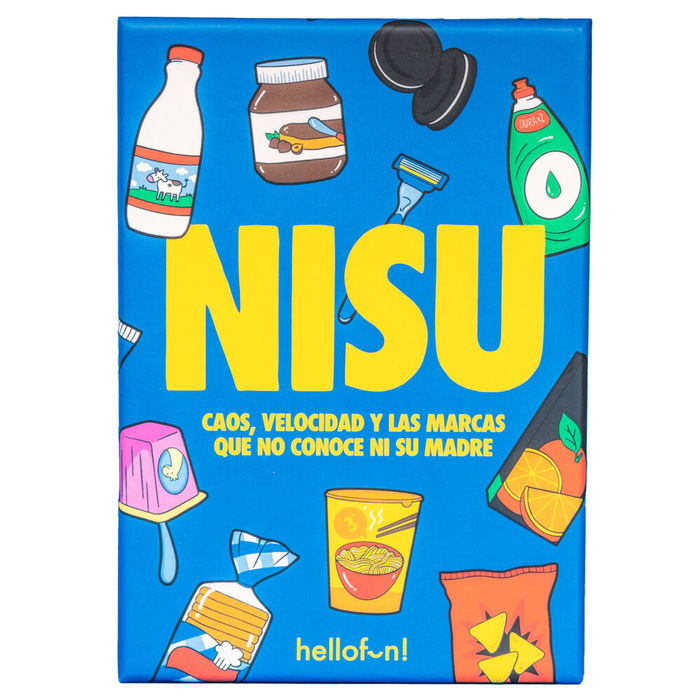 HELLOFUN! Juego de Cartas Nisu Español para +8 años, 3-8 Jugadores, 10 Minutos Partida, 56 Cartas, Caos y Velocidad