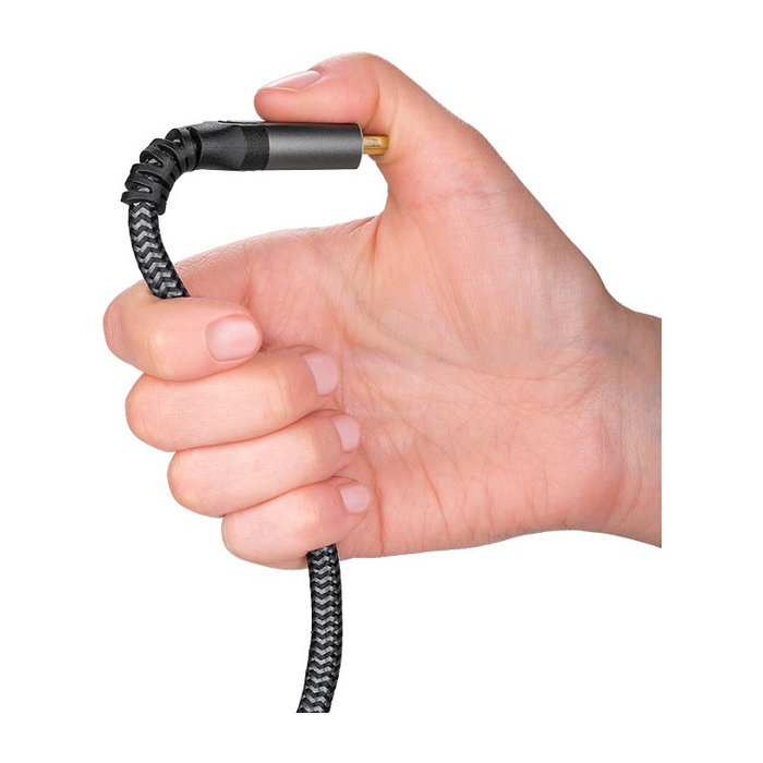 Goobay HDMI 2.0 Cable High-Speed con Ethernet 10 m, 4K @ 60Hz, 18 Gbit/s, 3x Blindado, Conectores Chapados en Oro, Negro/Plata