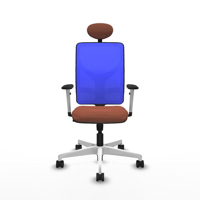 PIQUERAS Y CRESPO Silla de oficina Motilla con mecanismo Sincro, Azul y Marrón