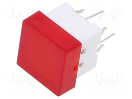 Aratas (Formerly Omron Components) Interruptor de teclado B3W-9010-R1R Rojo LED