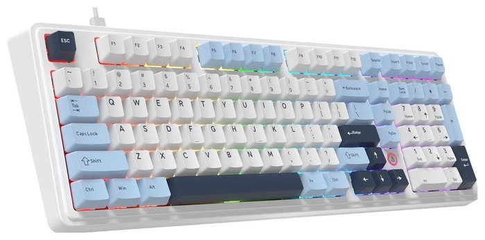 Ajazz AK980 Teclado Mecánico Magnético con Interruptores Magnéticos, Blanco Ajazz AK980 Teclado Mecánico Magnético con Interruptores Magnéticos, Blanco