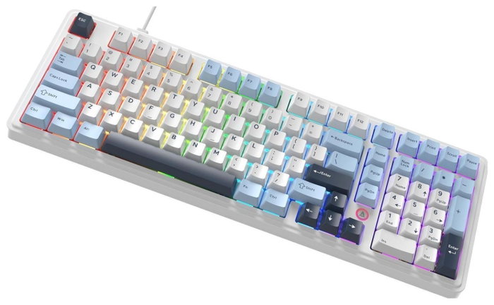 Ajazz AK980 Teclado Mecánico Magnético con Interruptores Magnéticos, Blanco Ajazz AK980 Teclado Mecánico Magnético con Interruptores Magnéticos, Blanco