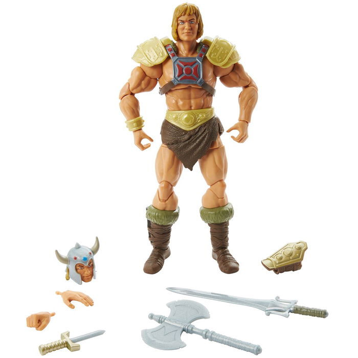 Mattel Figura Masters Of The Universe Viking He-Man Colección Netflix PVC 18cm con Arma y Power Attack
