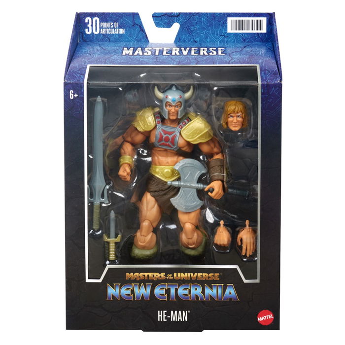 Mattel Figura Masters Of The Universe Viking He-Man Colección Netflix PVC 18cm con Arma y Power Attack