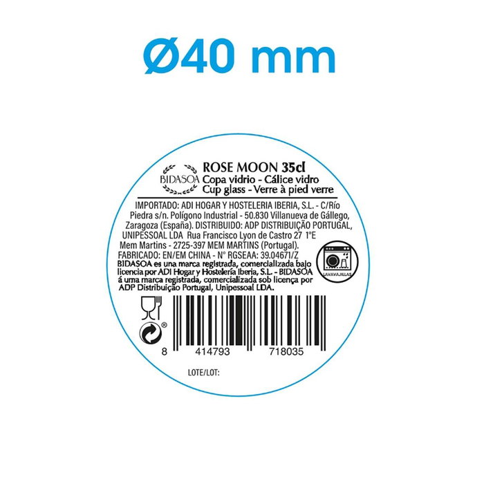 Copa Vidrio Rose Moon Bidasoa 35 cL (6 Unidades)