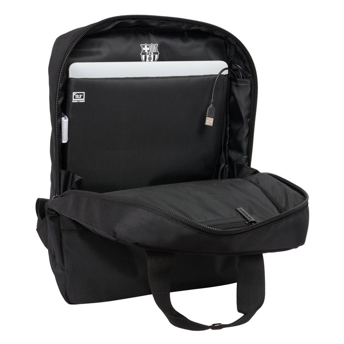Safta Mochila Premium F.C. Barcelona para Portátil 13,3'' con USB - Black